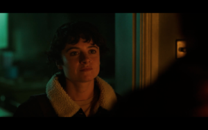 BBC Casualty night interior in burnt-out house with Naomi Wakszlak, strong colours and atmospheric cinematography by Andrew Johnson